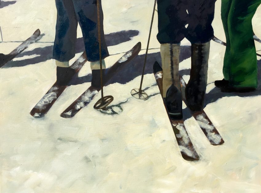 Boots and Skis 36x48 inches