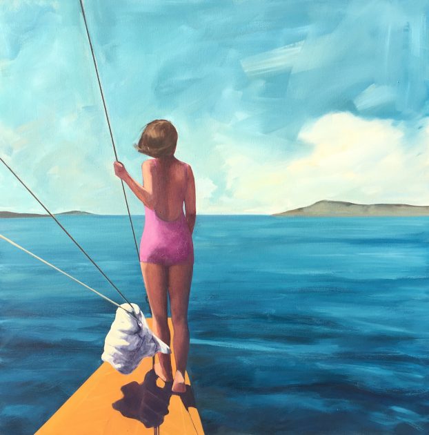 Day on the Water 40x40 inches