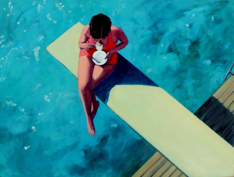 Diving Board Tea Time 36 x 48 inches