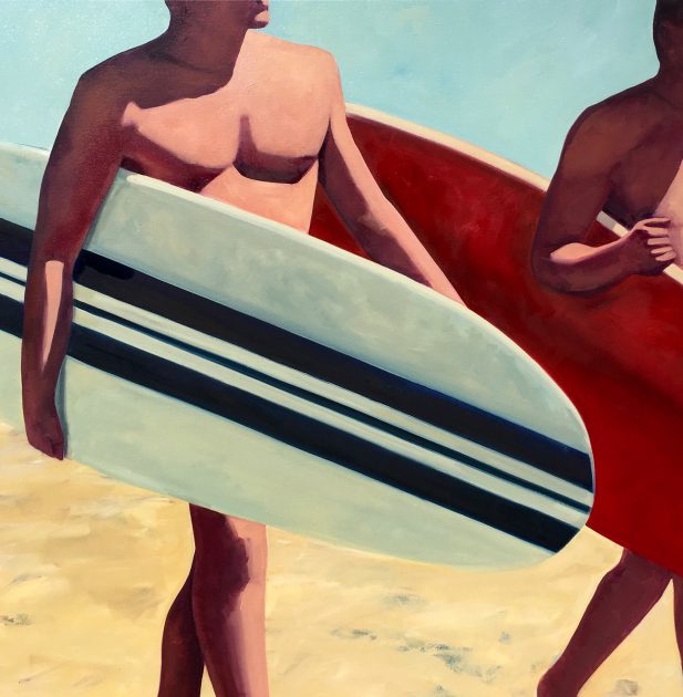 Surfers 48 x 48 inches